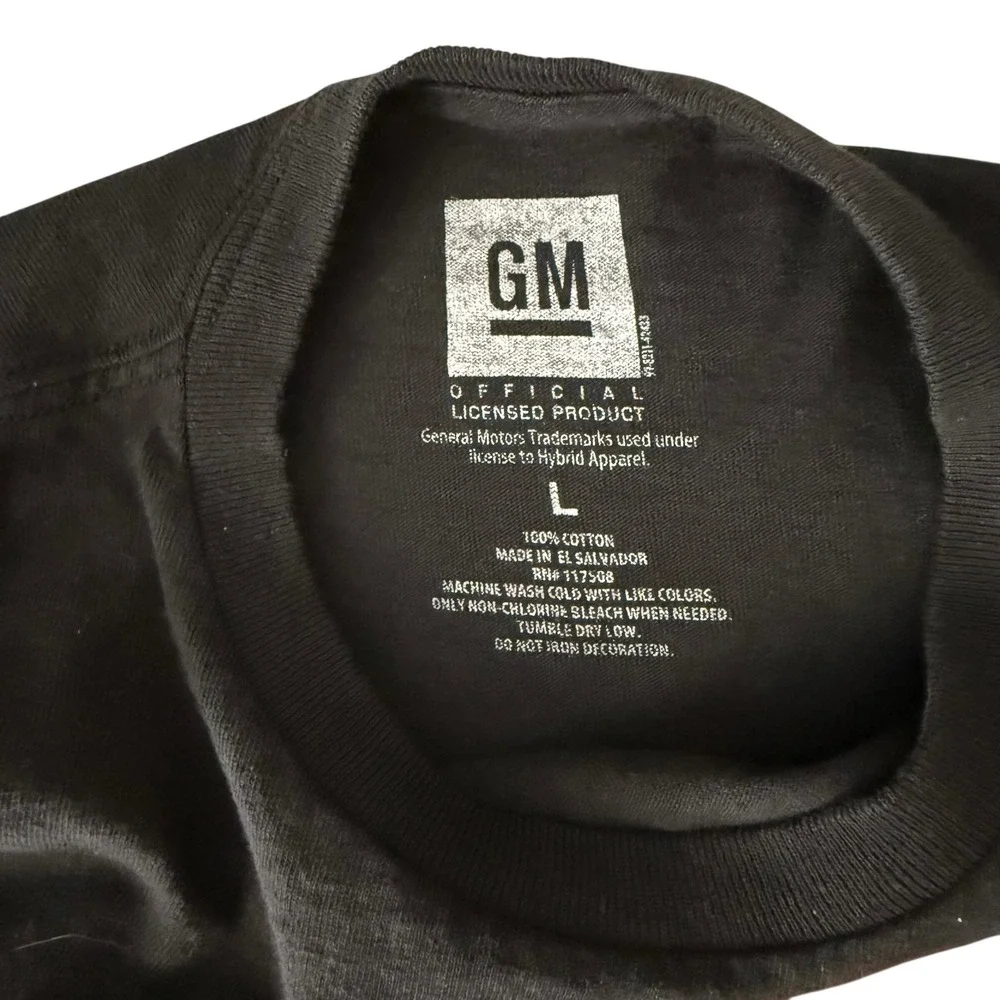 GM Chevrolet Camaro Graphic Tee Shirt Men L Large Black American Powerhouse Tee‎